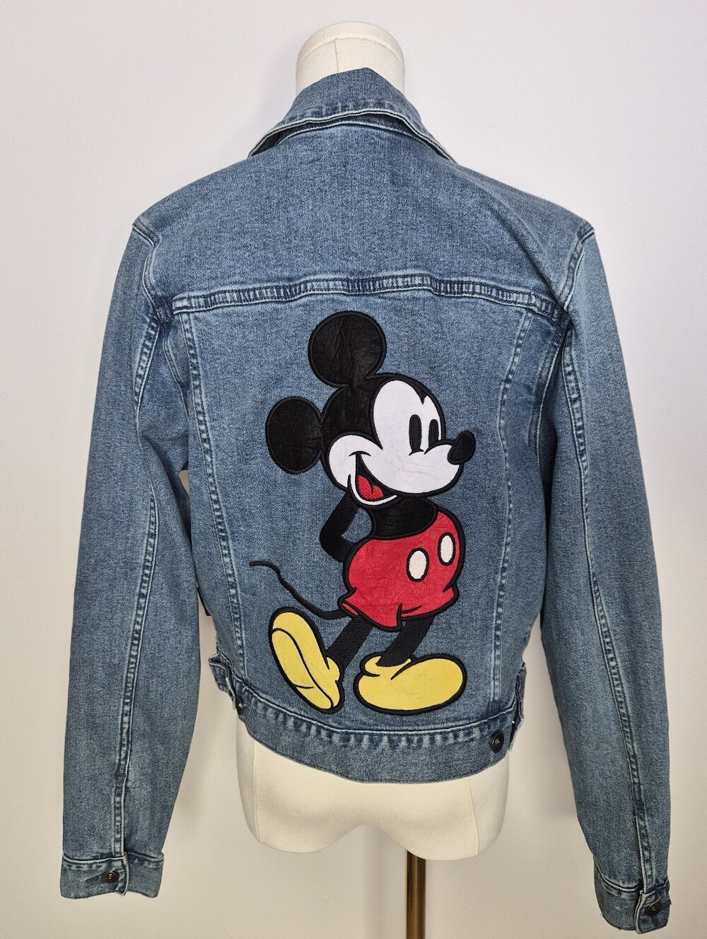 Disney Her Universe Mickey Mouse Back Patch Denim Jacket Women's XS